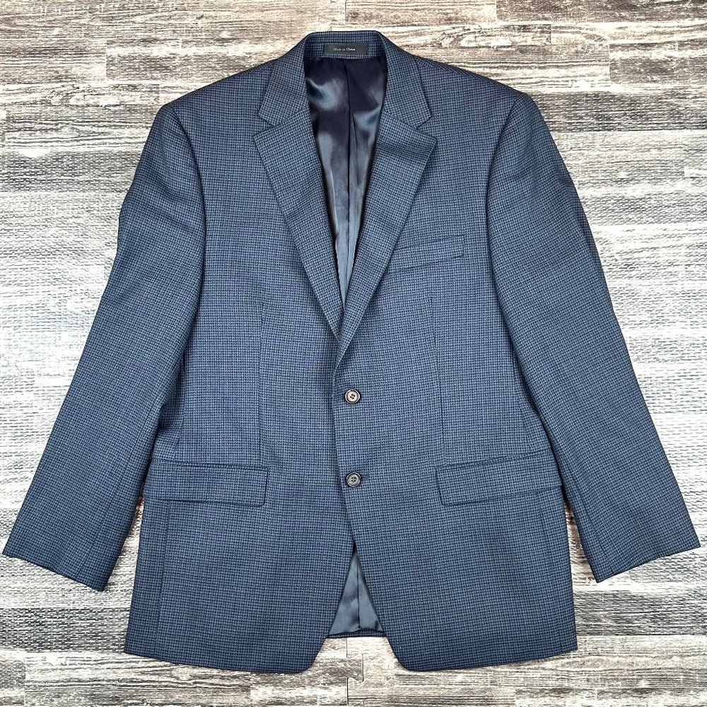 Lauren Ralph Lauren Mens sz 42R Suit Jacket Blue Houndstooth Sport Coat Canada